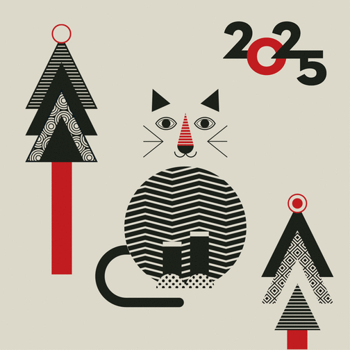 Cartes de voeux 2021 chats mignons : Envoyer une Carte de 